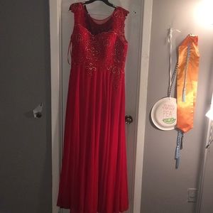 Modest Red Special Occasion Dress!